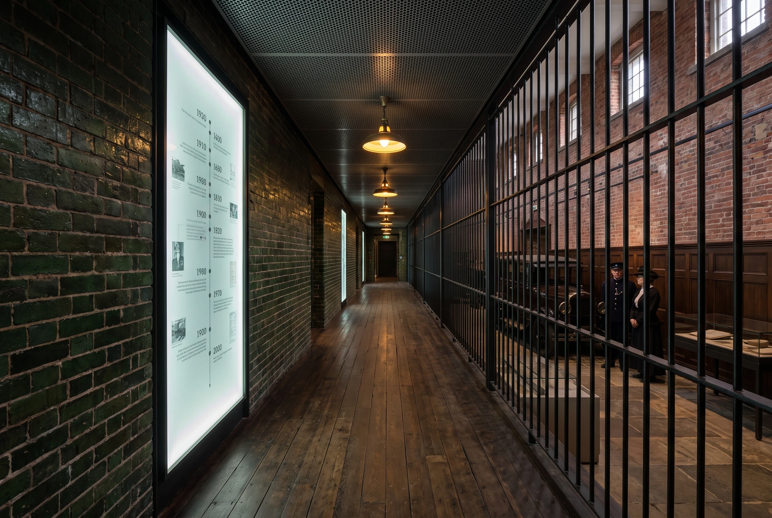 铁栅长廊历史文化展陈，文化展陈 AI 设计参考