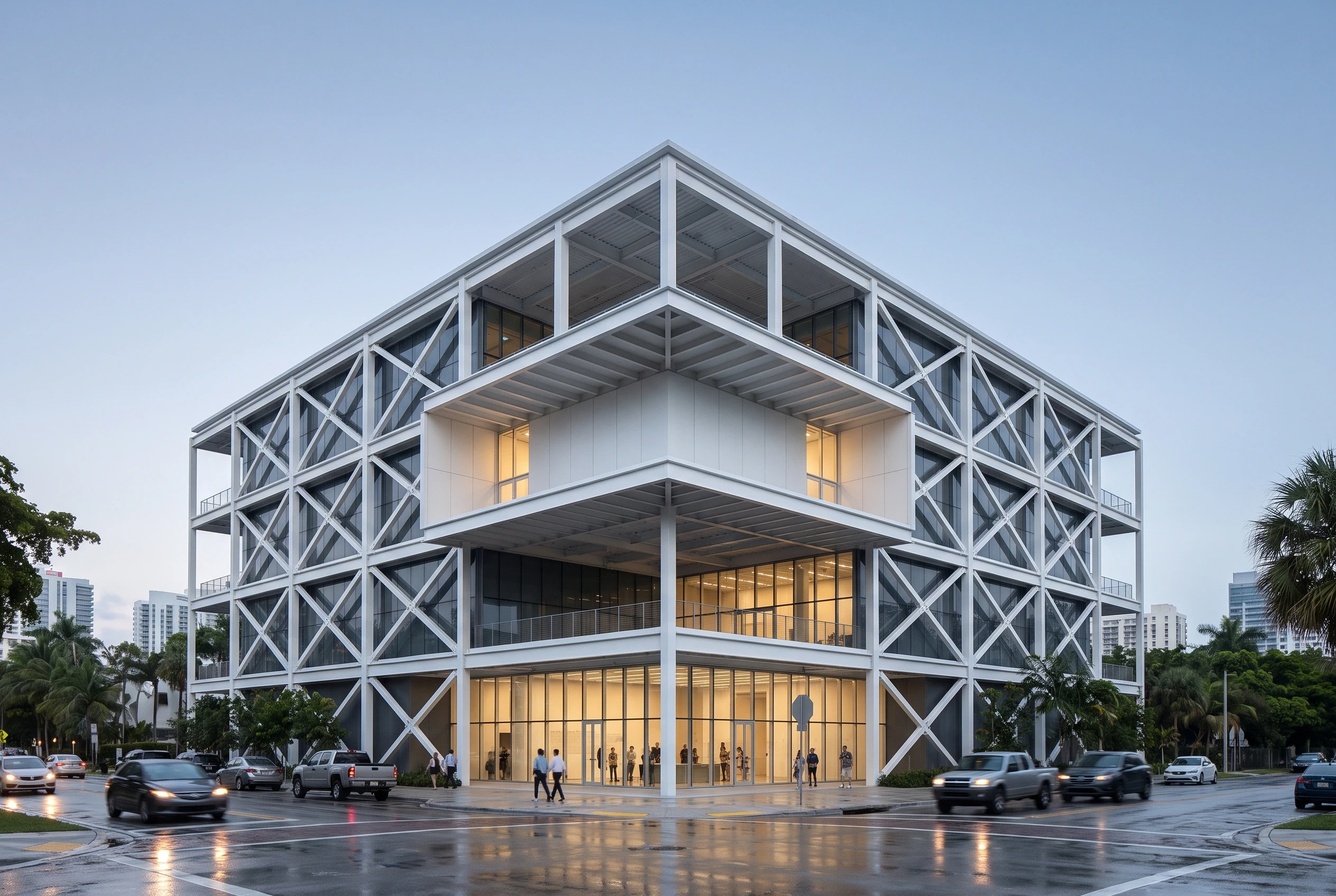 热带城市钢构艺术馆，文化展览 AI 设计参考
