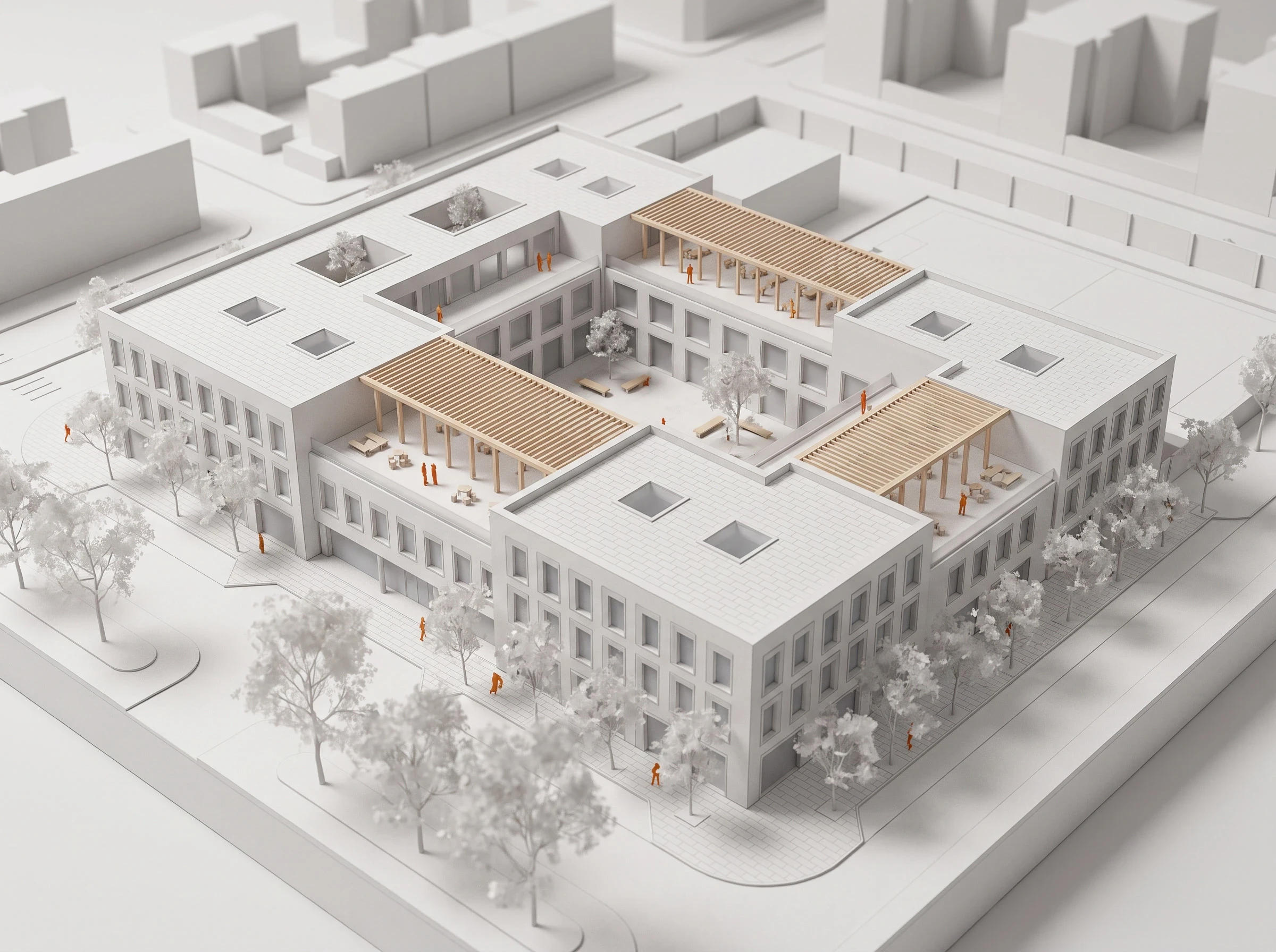 因斯布鲁克MCI校园建筑模型，教育校园 AI 设计参考