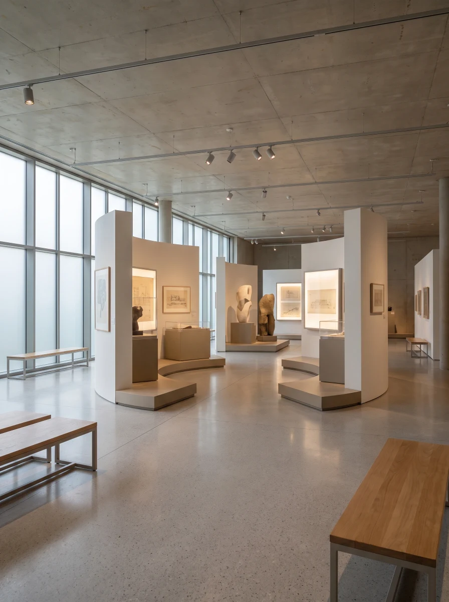 榕树花园文化展陈空间，文化展陈 AI 设计参考