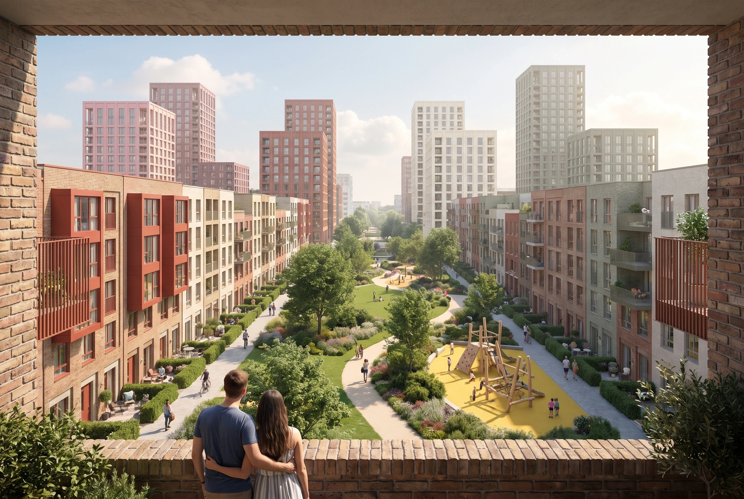 红砖住区中央花园街区，城市设计 AI 设计参考