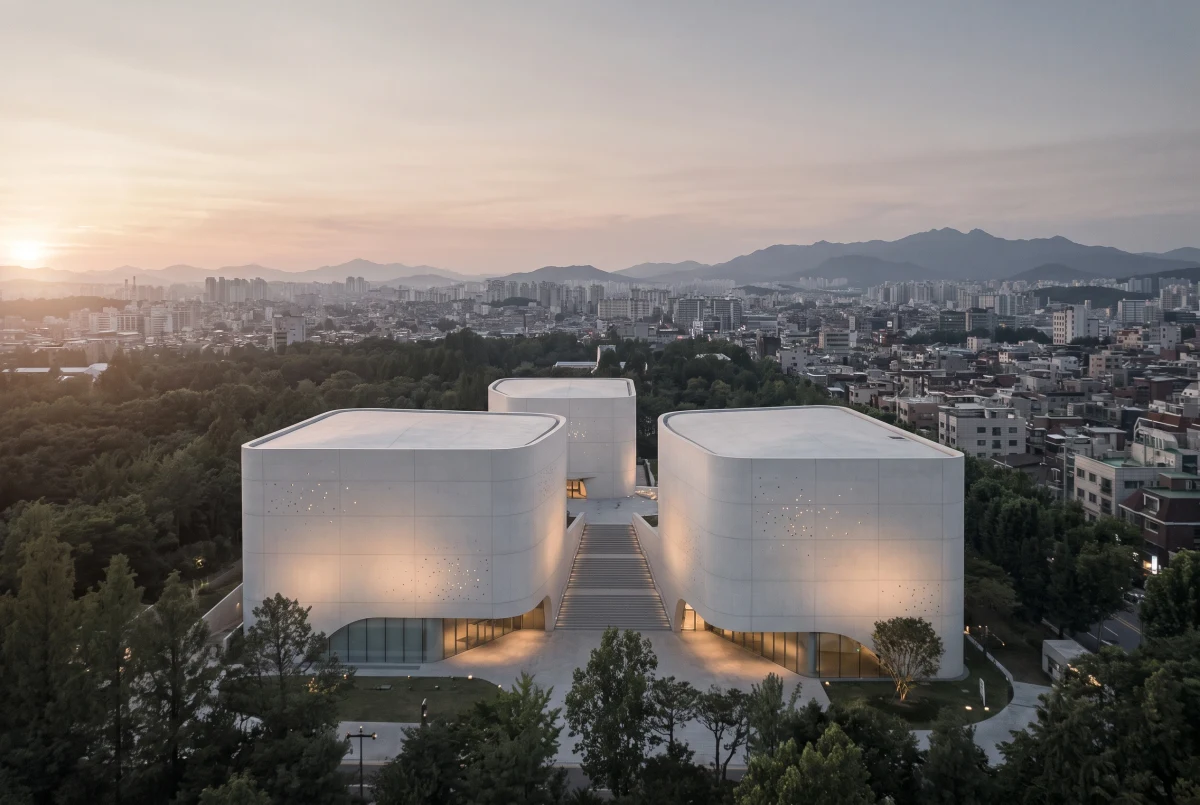 塞浦路斯新博物馆城市鸟瞰，文化展览 AI 设计参考