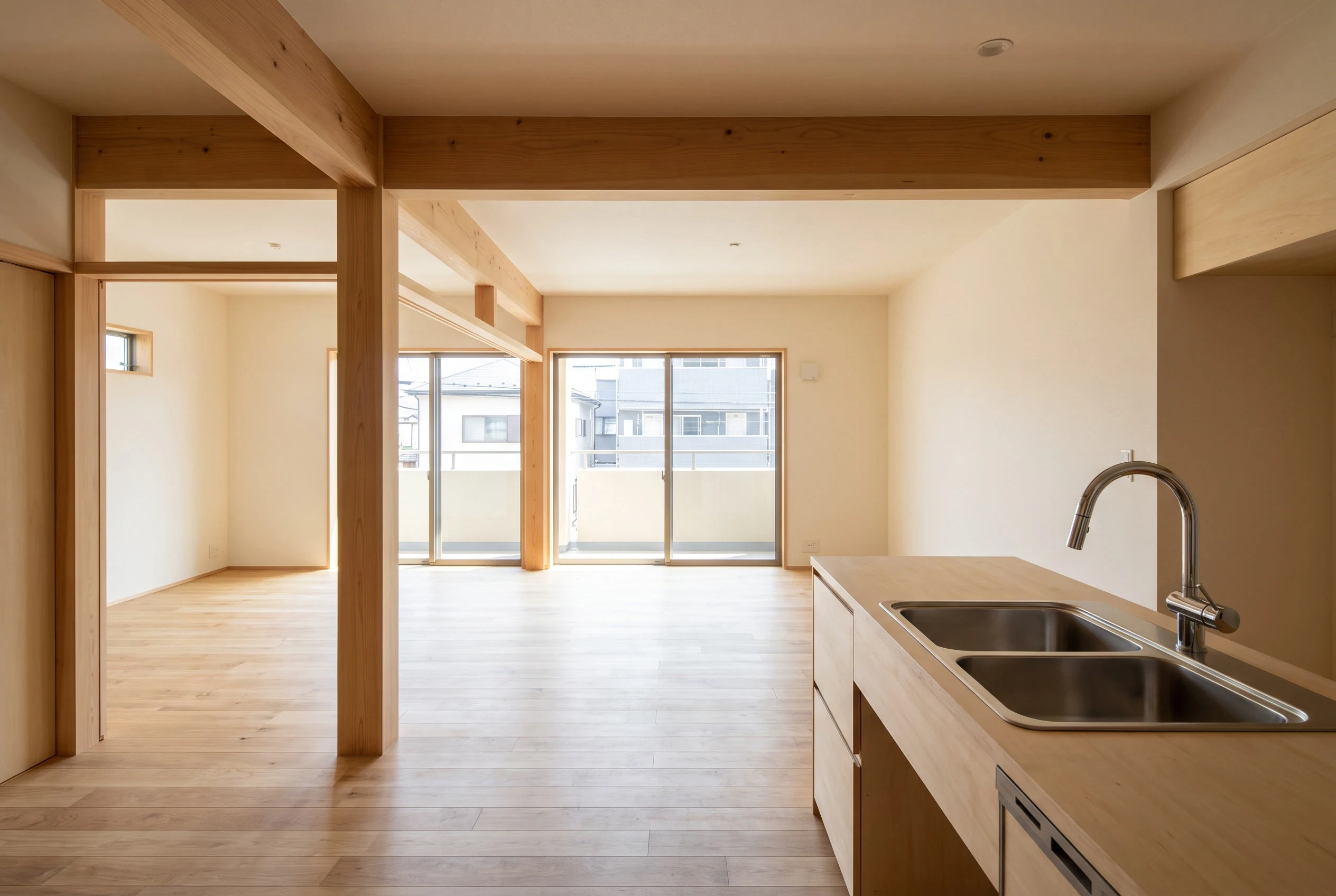 原木结构住宅公共空间，住宅 AI 设计参考