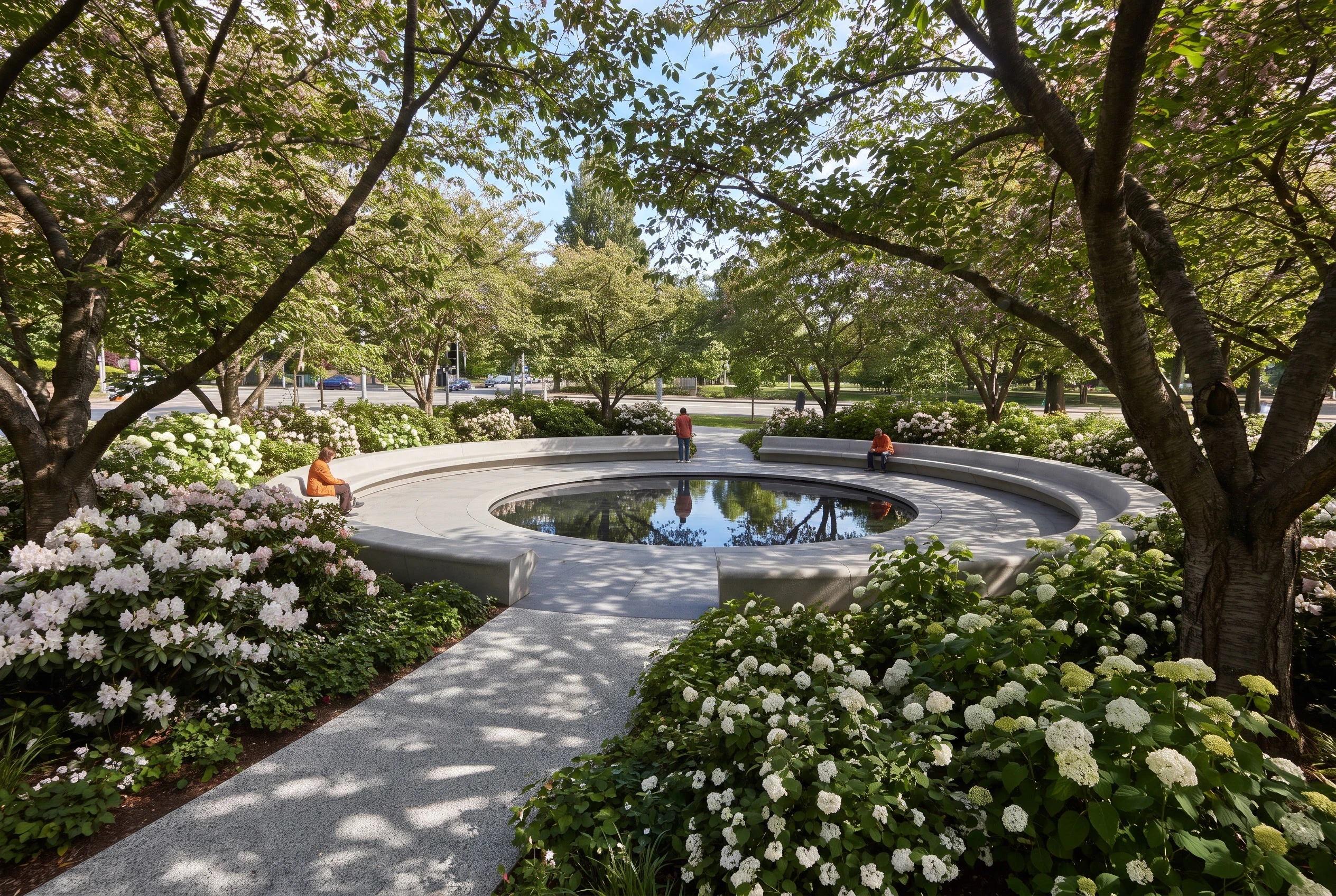 林荫花园静思庭院，公园绿地 AI 设计参考