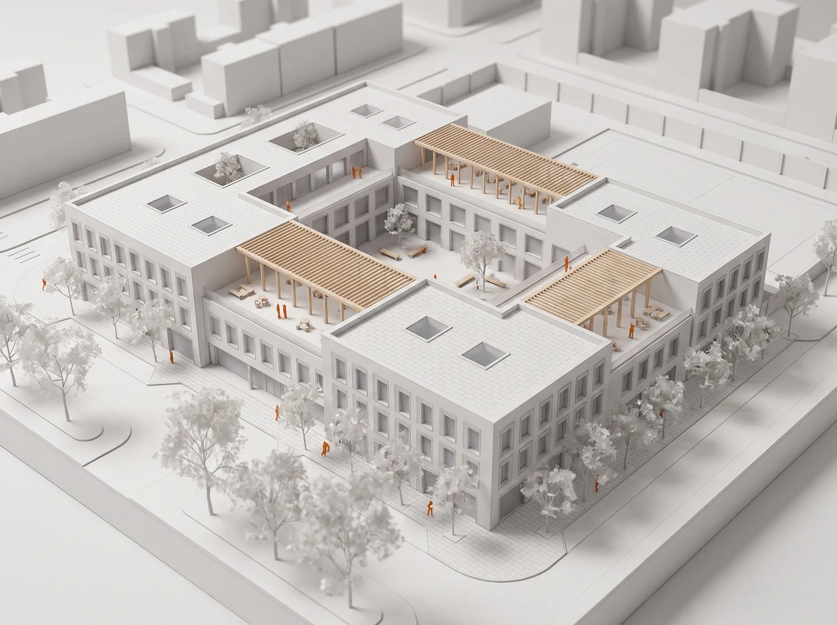 因斯布鲁克MCI校园建筑模型，教育校园 AI 设计参考