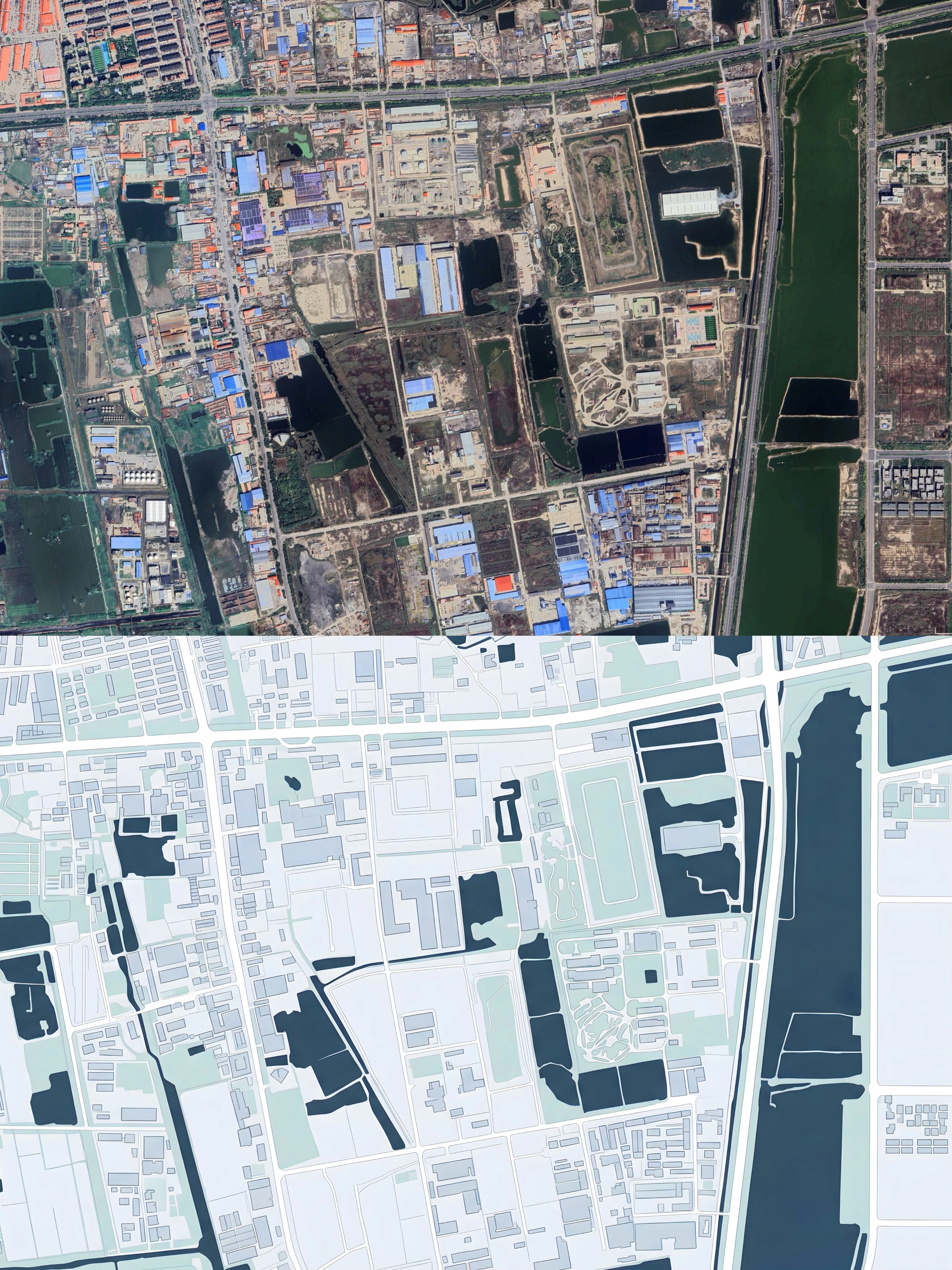 图底关系分析（手动配色），场地文脉 AI 设计参考